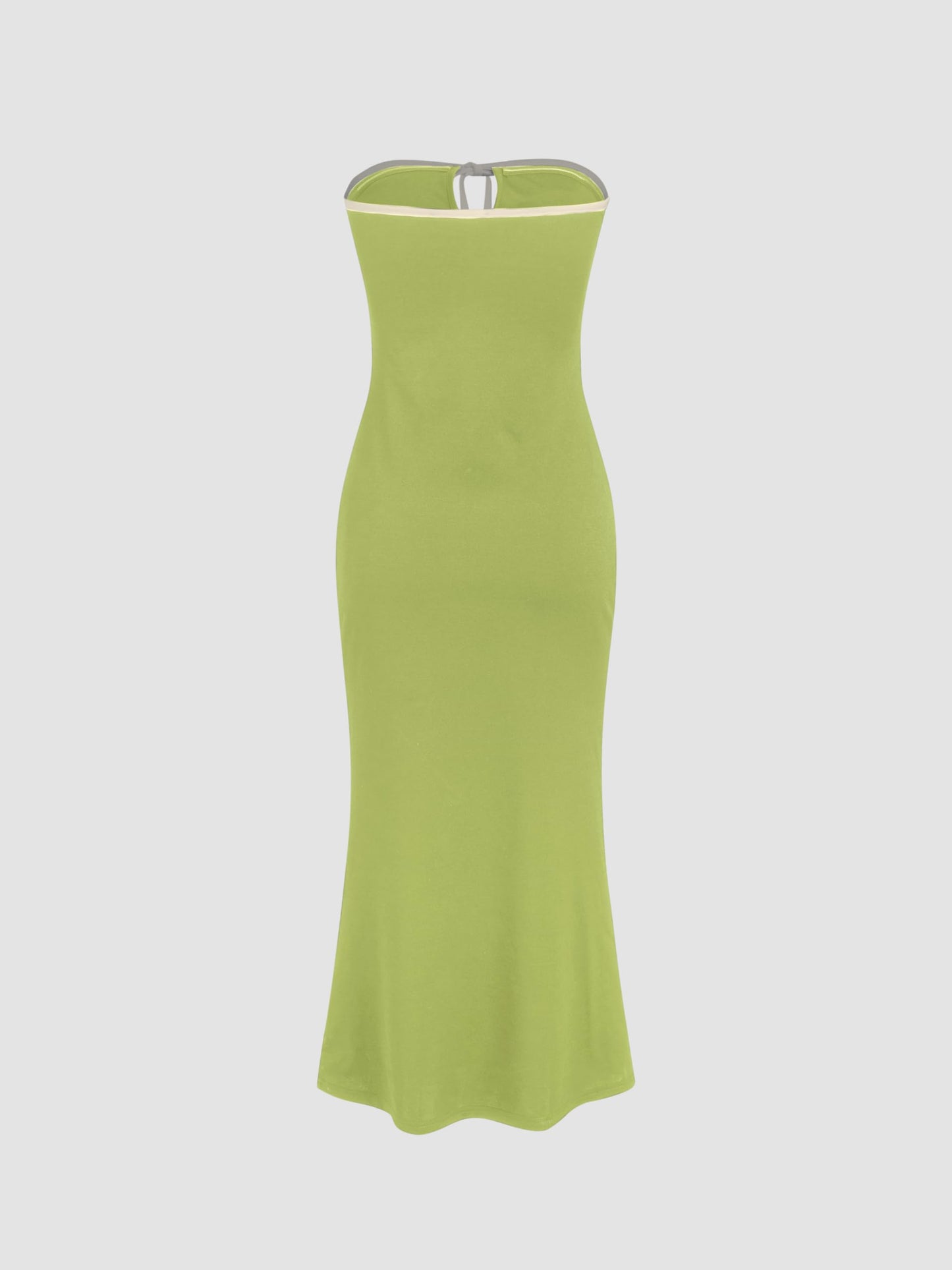 Strapless Tude Bodycon Midi Tie Knotted Cocktail Party Summer Dress