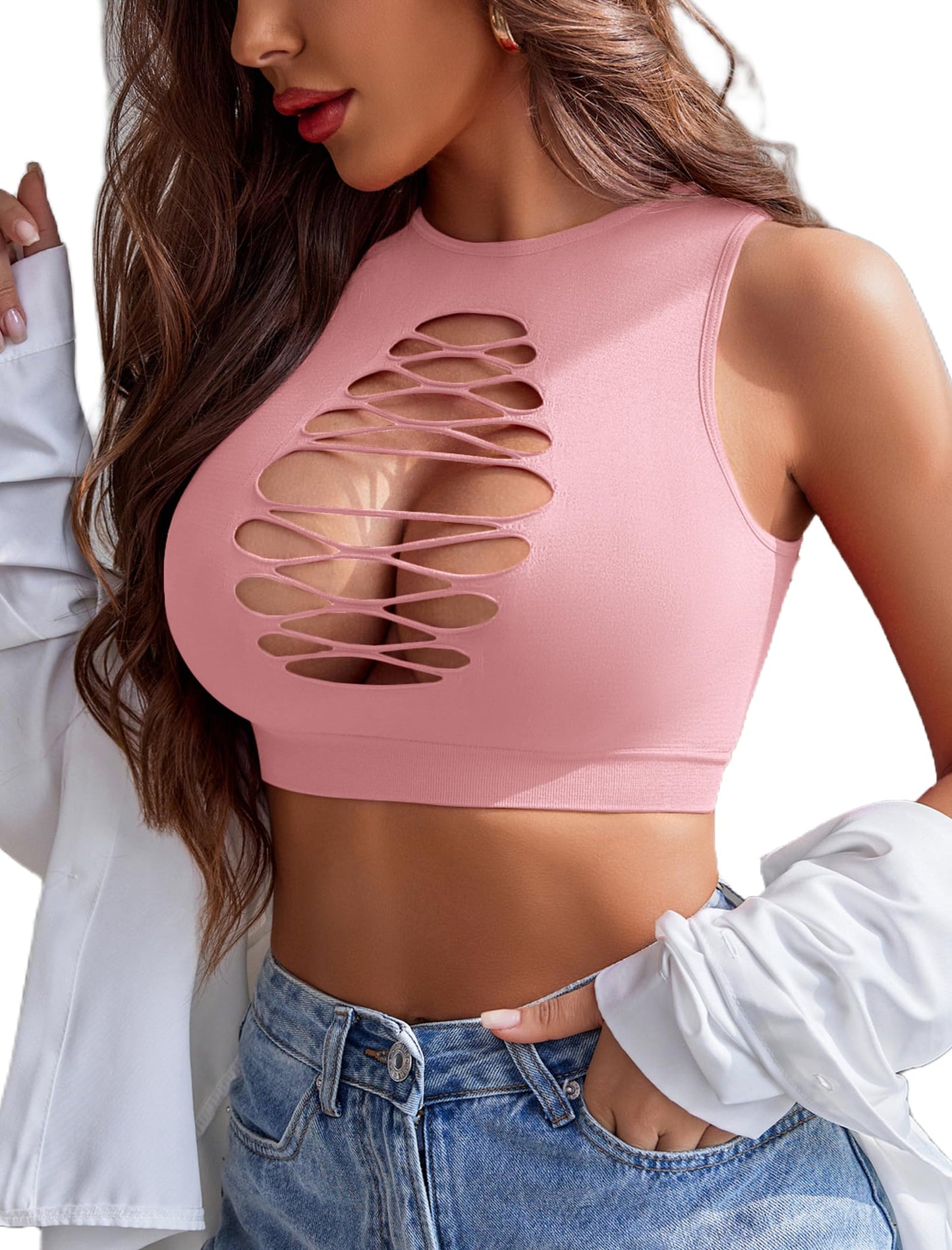 Fishnet Sexy crop Top