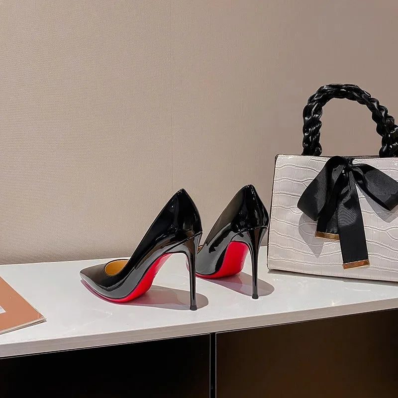 Solid Color Women's Pointed Toe Stiletto Shoes