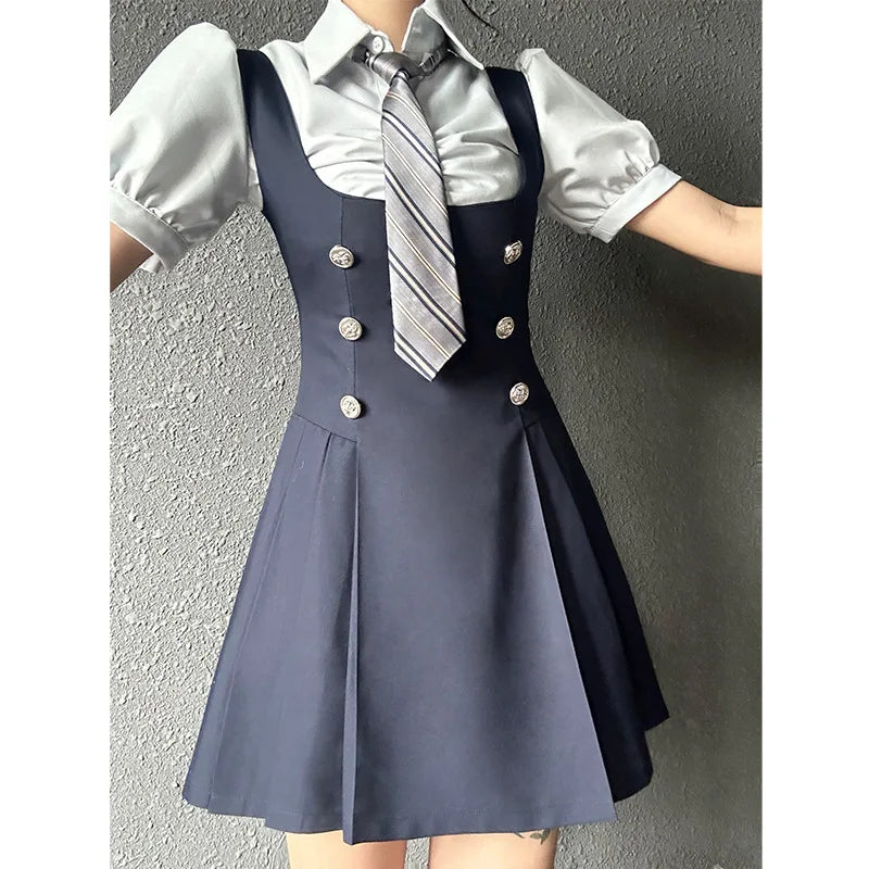 Uniform college style sweet fashion dress set new two-piece set