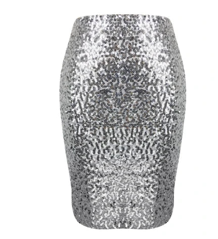 Sexy Midi Sequins Skirt for Women 2025