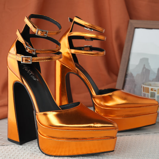 6 Inches Chunky Platform Heels
