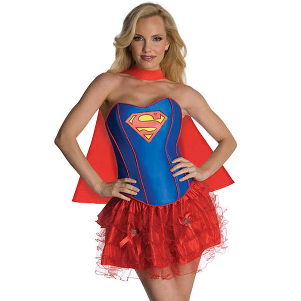 Women With Cloak Supergirl Costume For Adult