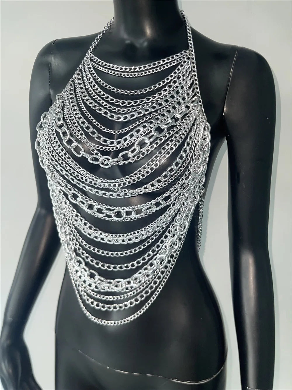 Chic Metal Chain Tassel Design Tank Top