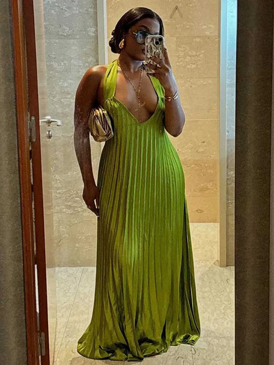 Women Green Evening Dress